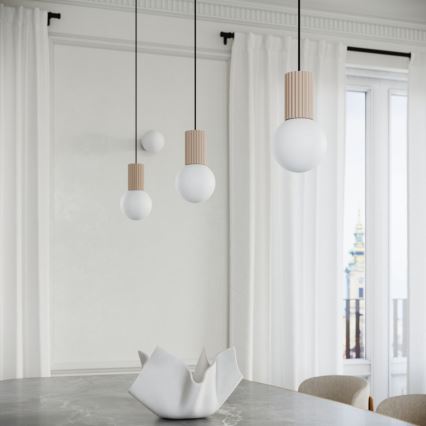 Chandelier on a string HALO 1xG9/8W/230V d. 12 cm beige