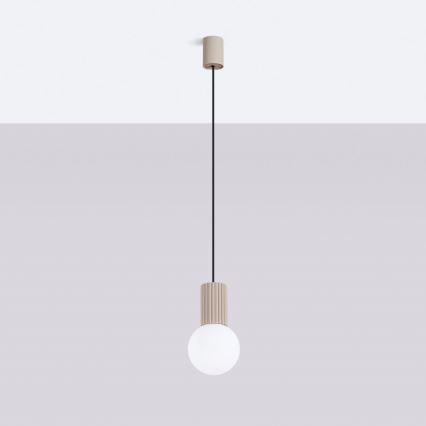 Chandelier on a string HALO 1xG9/8W/230V d. 12 cm beige
