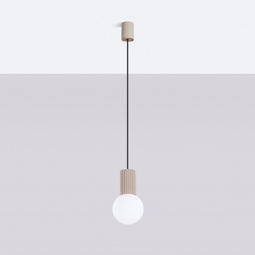 Chandelier on a string HALO 1xG9/8W/230V d. 12 cm beige