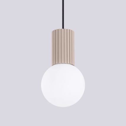 Chandelier on a string HALO 1xG9/8W/230V d. 12 cm beige