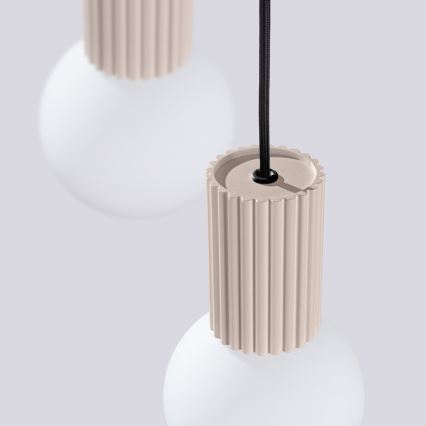 Chandelier on a string HALO 3xG9/8W/230V d. 25 cm beige