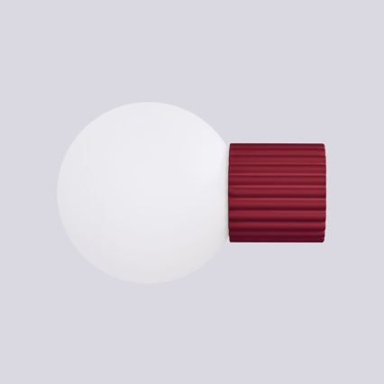 Bathroom wall light HALO 1xG9/8W/230V d. 12 cm IP44 red