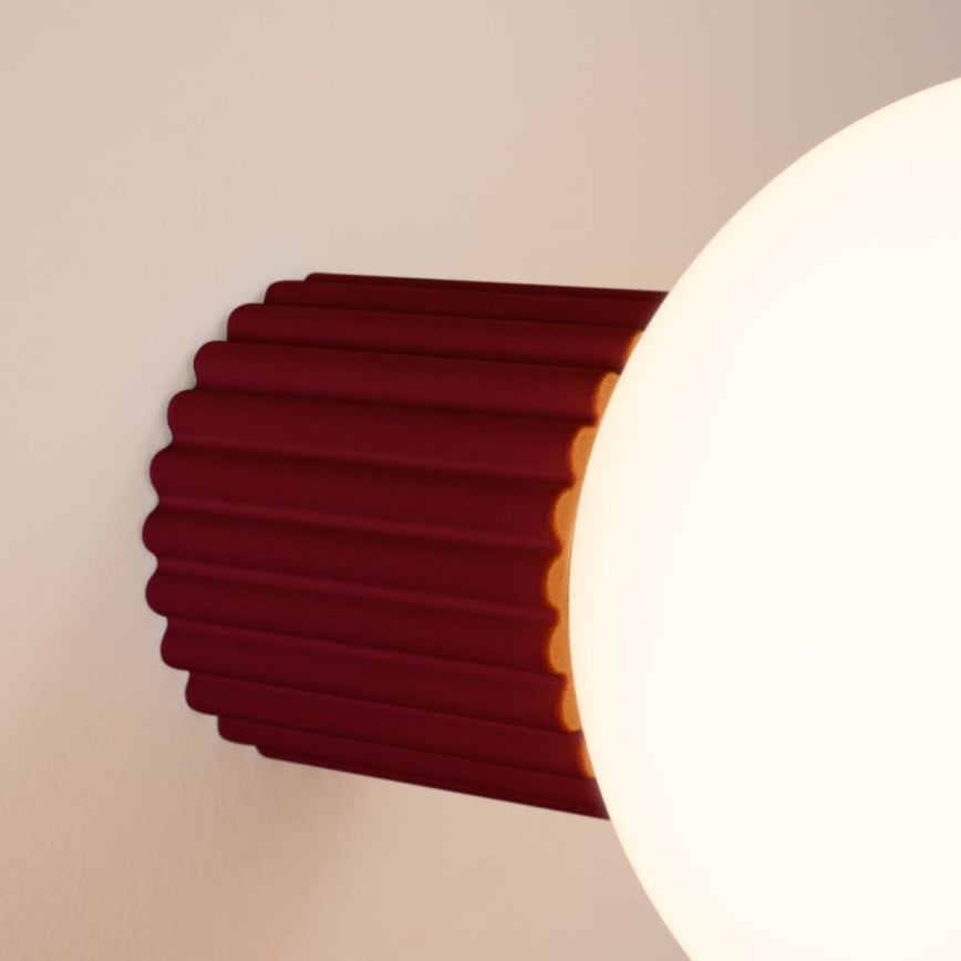 Bathroom wall light HALO 1xG9/8W/230V d. 12 cm IP44 red