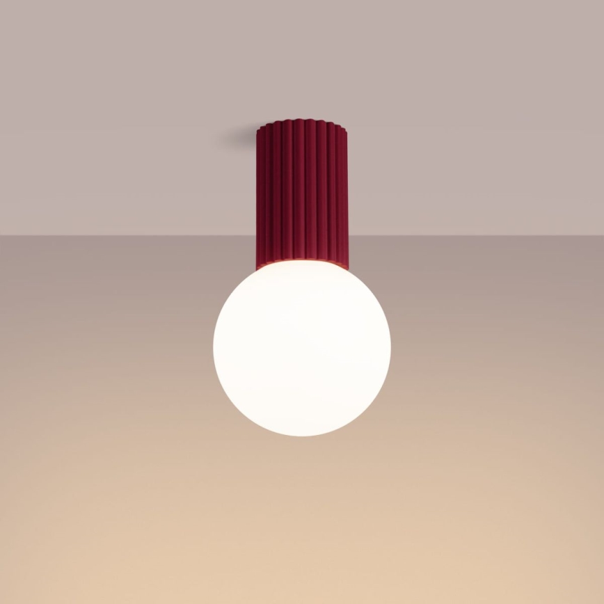Bathroom ceiling light HALO 1xG9/8W/230V d. 12 cm IP44 red