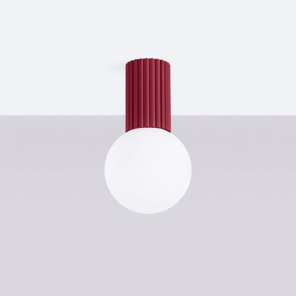 Bathroom ceiling light HALO 1xG9/8W/230V d. 12 cm IP44 red