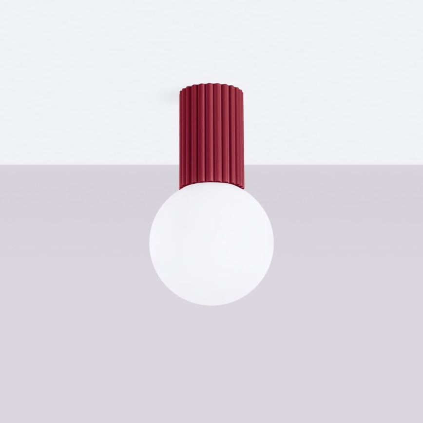 Bathroom ceiling light HALO 1xG9/8W/230V d. 12 cm IP44 red