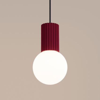 Chandelier on a string HALO 1xG9/8W/230V d. 12 cm red