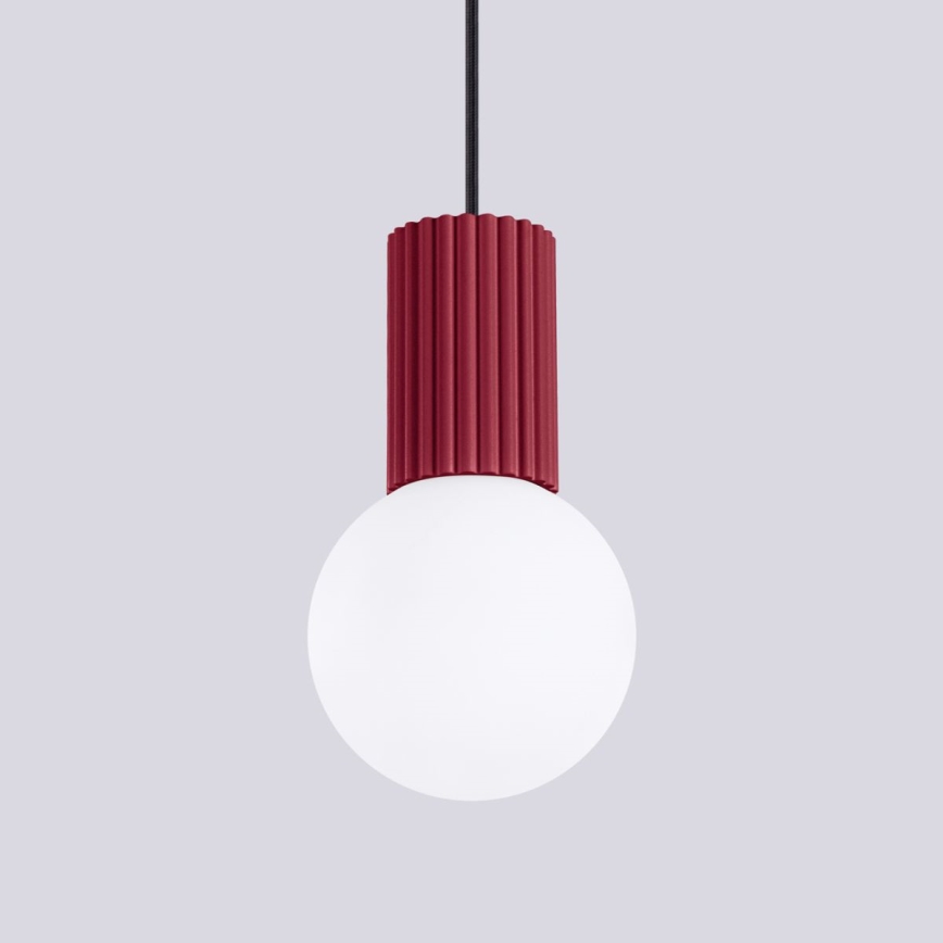 Chandelier on a string HALO 1xG9/8W/230V d. 12 cm red