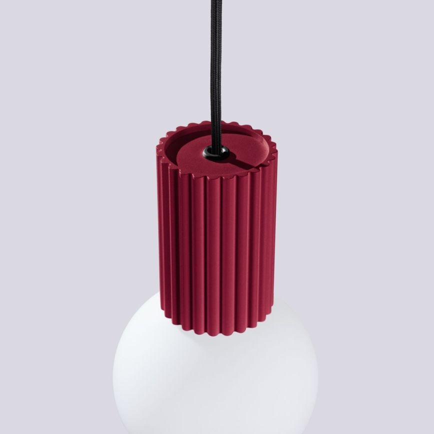 Chandelier on a string HALO 1xG9/8W/230V d. 12 cm red