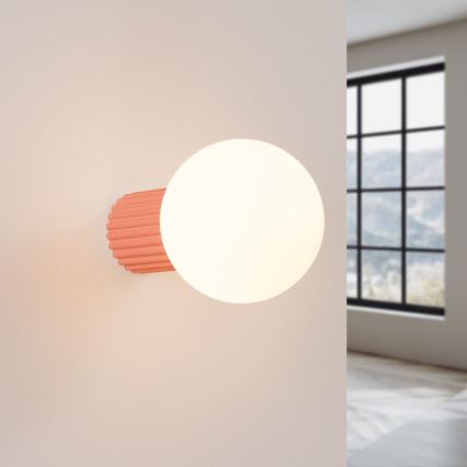 Bathroom wall light HALO 1xG9/8W/230V d. 12 cm IP44 pink