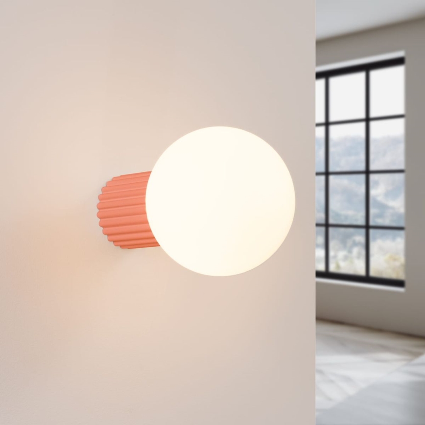Bathroom wall light HALO 1xG9/8W/230V d. 12 cm IP44 pink