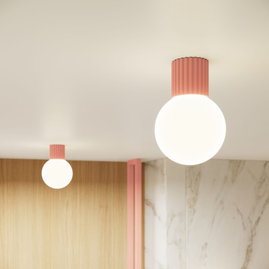Bathroom ceiling light HALO 1xG9/8W/230V d. 12 cm IP44 pink