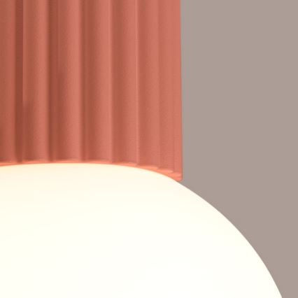 Bathroom ceiling light HALO 1xG9/8W/230V d. 12 cm IP44 pink