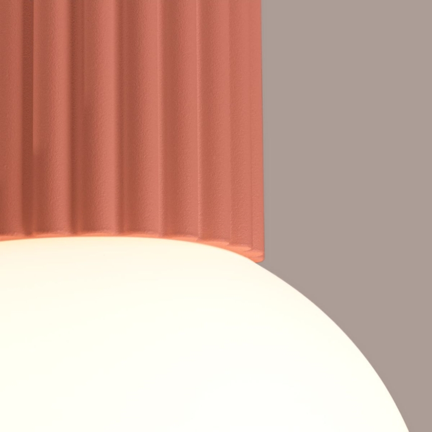 Bathroom ceiling light HALO 1xG9/8W/230V d. 12 cm IP44 pink