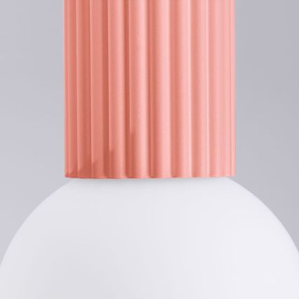 Bathroom ceiling light HALO 1xG9/8W/230V d. 12 cm IP44 pink