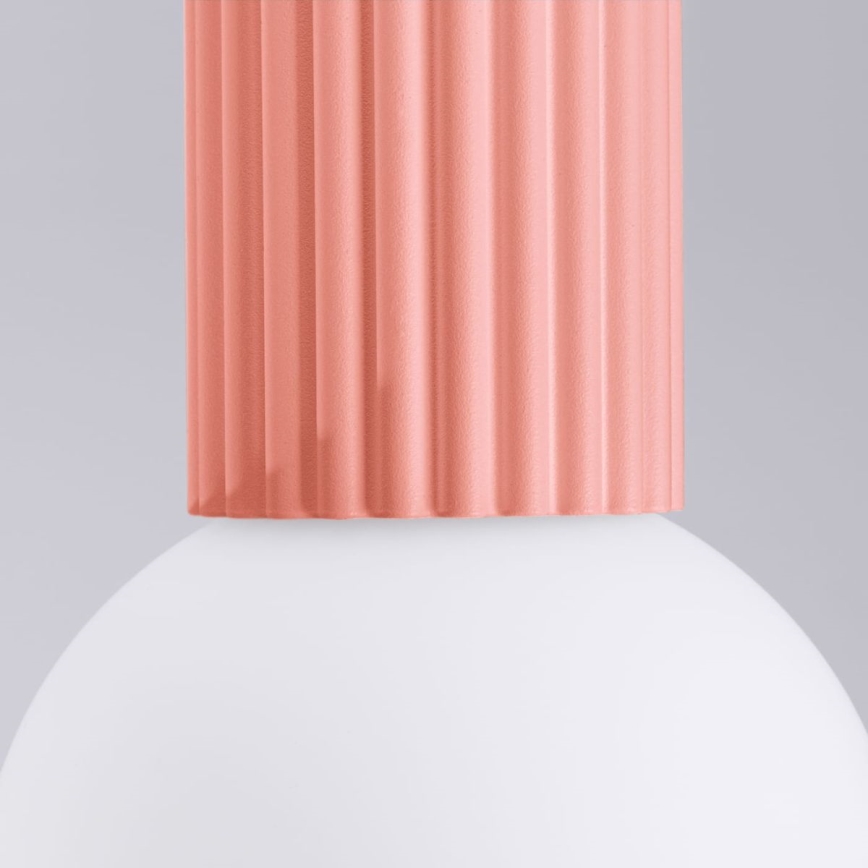 Bathroom ceiling light HALO 1xG9/8W/230V d. 12 cm IP44 pink