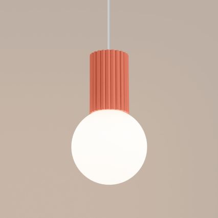 Chandelier on a string HALO 1xG9/8W/230V d. 12 cm pink