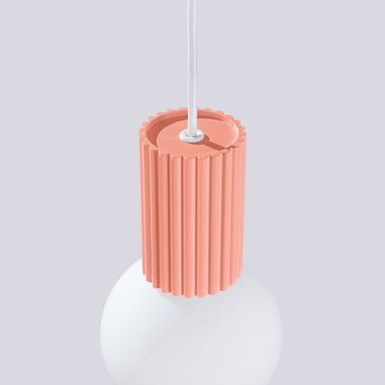 Chandelier on a string HALO 1xG9/8W/230V d. 12 cm pink