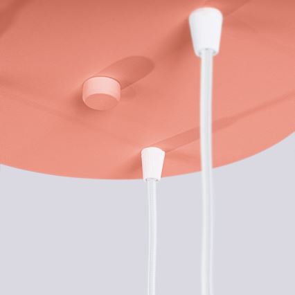Chandelier on a string HALO 3xG9/8W/230V d. 25 cm pink