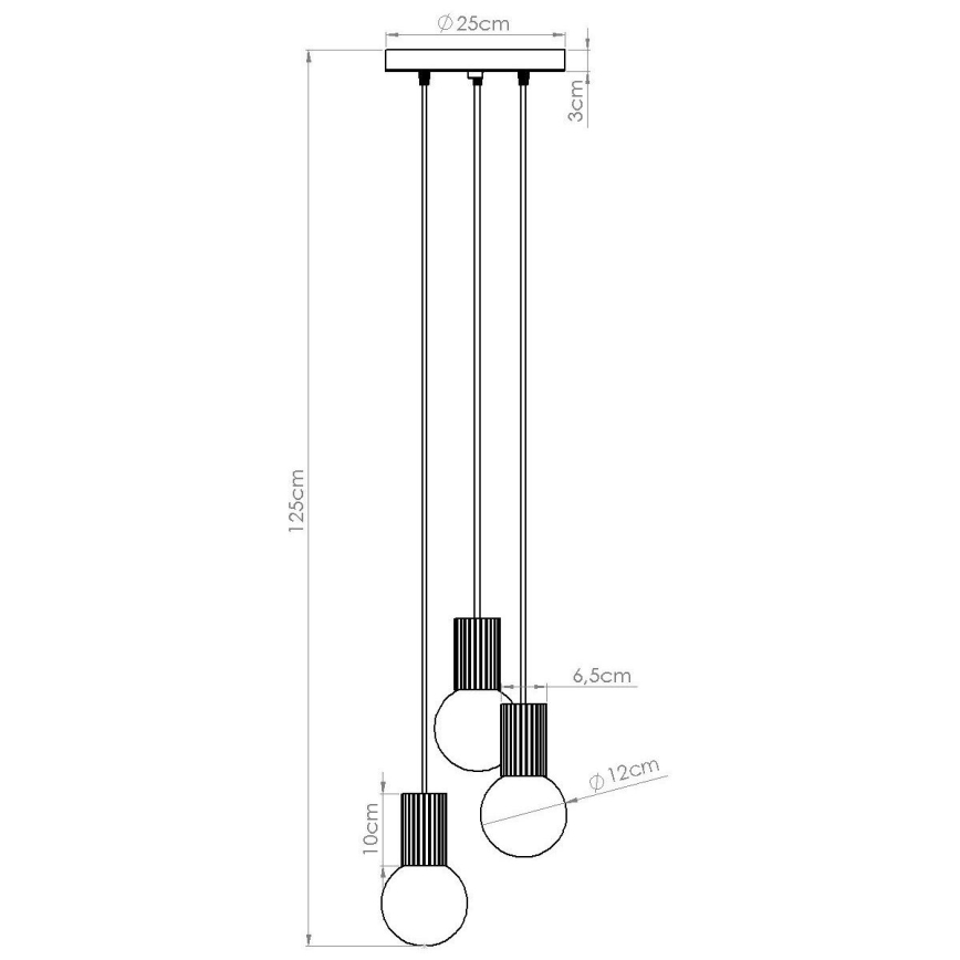 Chandelier on a string HALO 3xG9/8W/230V d. 25 cm pink