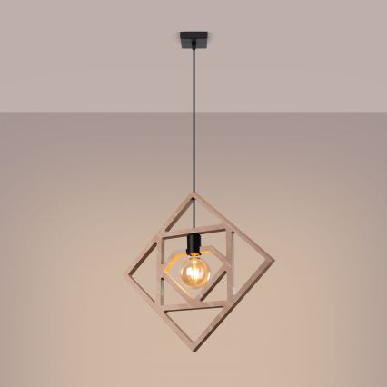 Chandelier on a string CARO 1xE27/15W/230V beech