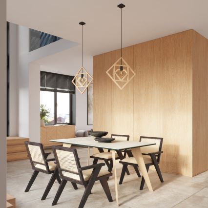 Chandelier on a string CARO 1xE27/15W/230V beech