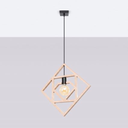 Chandelier on a string CARO 1xE27/15W/230V beech