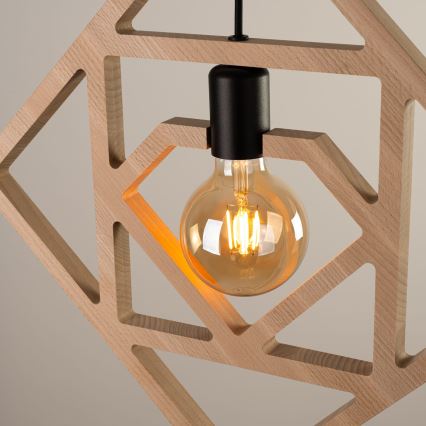 Chandelier on a string CARO 1xE27/15W/230V beech