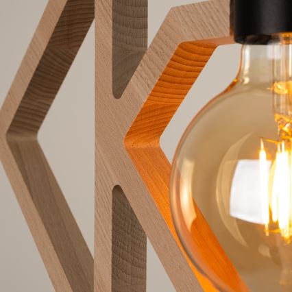 Chandelier on a string CARO 1xE27/15W/230V beech