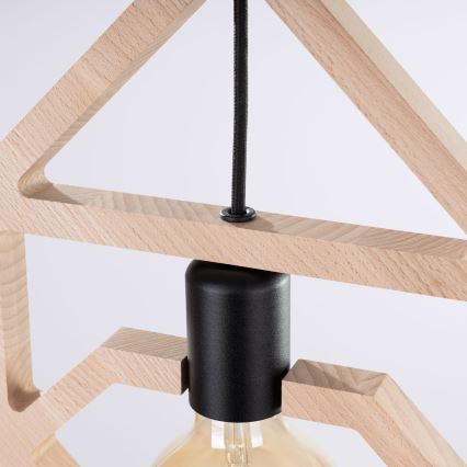 Chandelier on a string CARO 1xE27/15W/230V beech