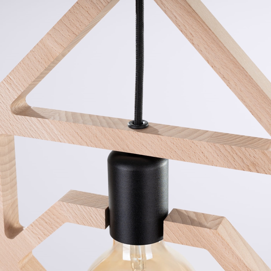 Chandelier on a string CARO 1xE27/15W/230V beech