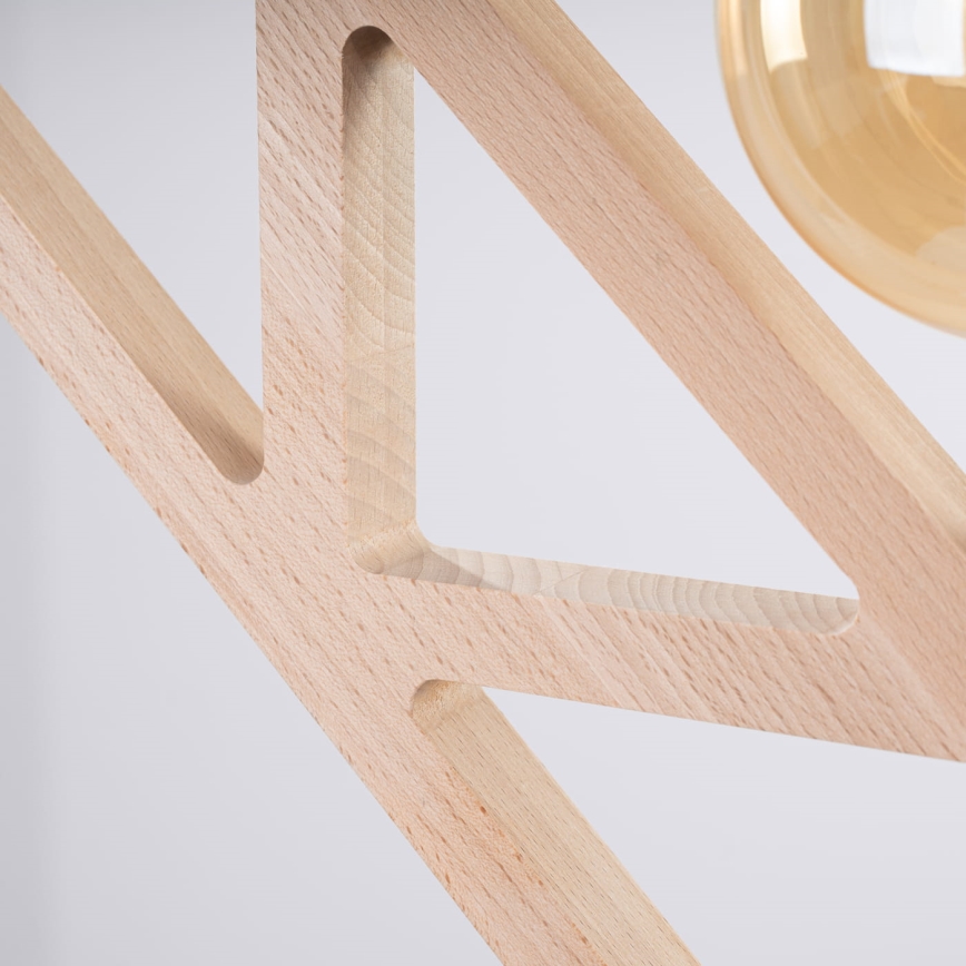 Chandelier on a string CARO 1xE27/15W/230V beech