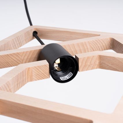 Chandelier on a string CARO 1xE27/15W/230V beech