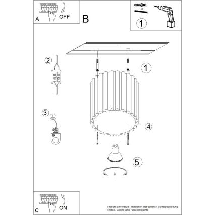 AURA Spotlight 1x GU10/10W/230V, 10 cm, White