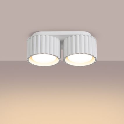 AURA Spot Fixture 2xGX53/10W/230V White
