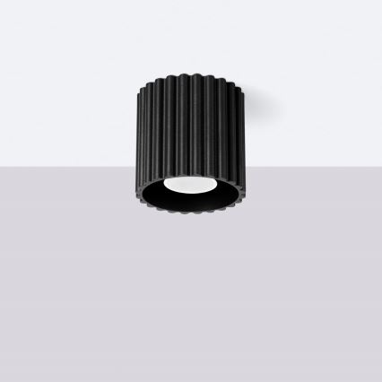 AURA spotlight 1xGU10/10W/230V Ø 10 cm black