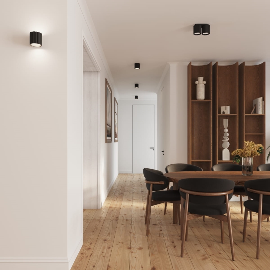 AURA Spotlight 2x GU10/10W/230V, Black
