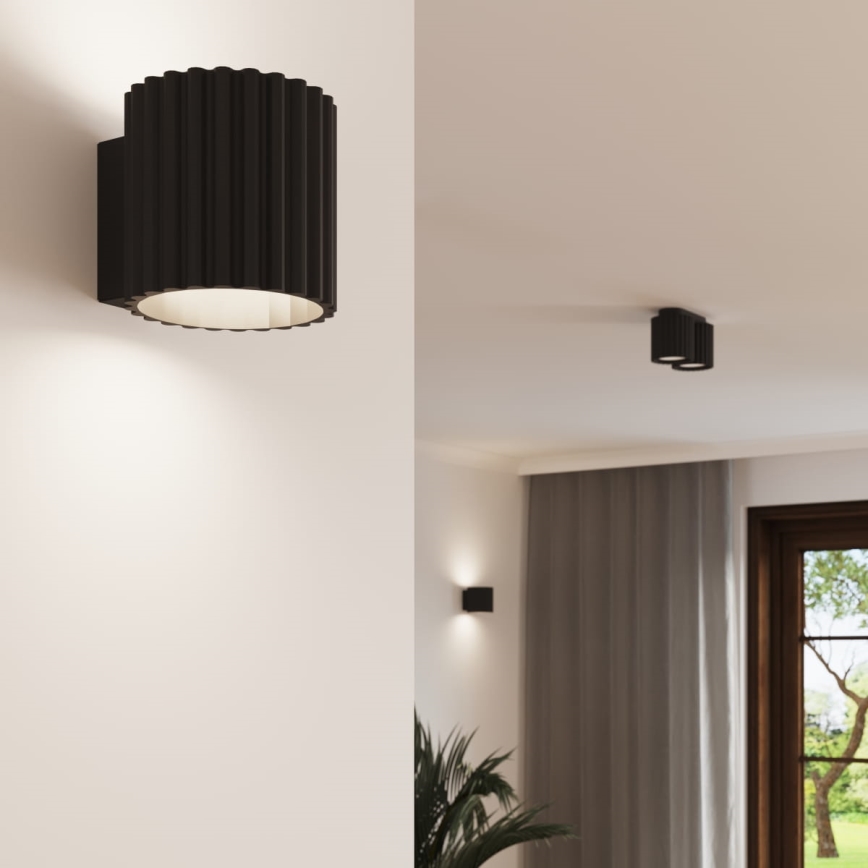 AURA Spotlight 2x GU10/10W/230V, Black