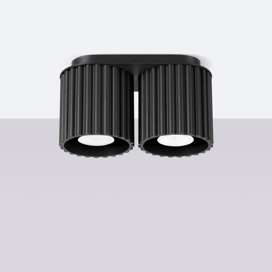 AURA Spotlight 2x GU10/10W/230V, Black