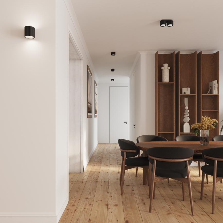AURA Spotlight 1xGX53/10W/230V, Ø 10 cm, Black