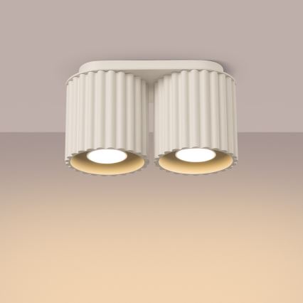 AURA Spotlight 2xGU10/10W/230V Cream
