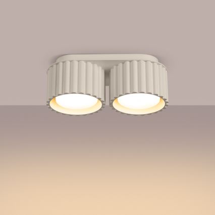 AURA 2xGX53/10W/230V Cream Spotlight