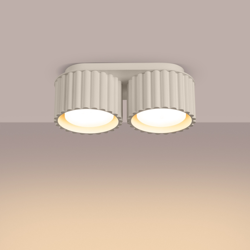 AURA 2xGX53/10W/230V Cream Spotlight