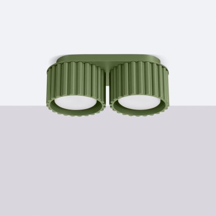 AURA 2x GX53/10W/230V Spotlight, Green