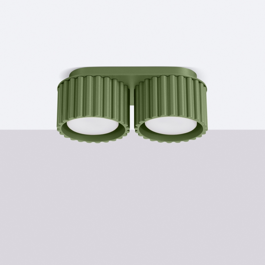 AURA 2x GX53/10W/230V Spotlight, Green