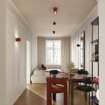 AURA spotlight 1x GU10/10W/230V, Ø 10 cm, orange