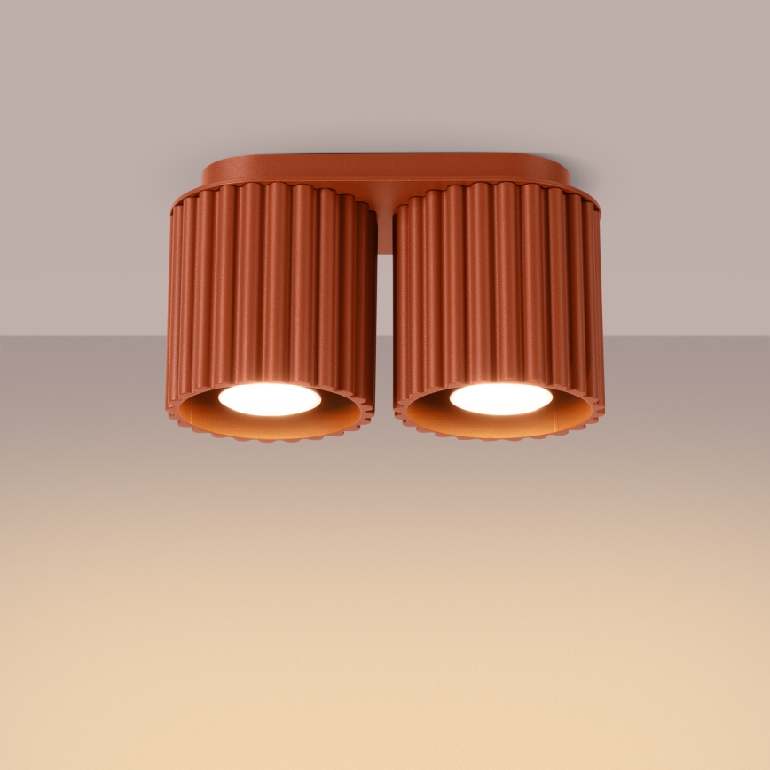 AURA Spotlight 2xGU10/10W/230V Orange