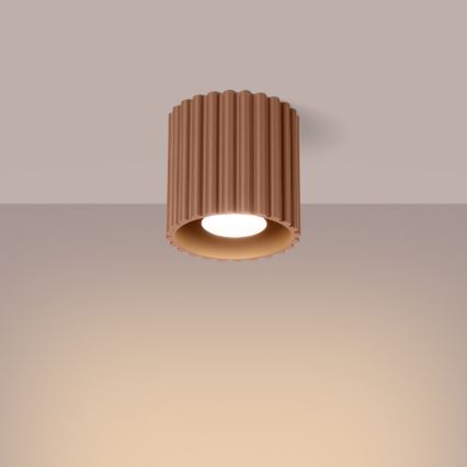 AURA Spotlight 1x GU10/10W/230V, Ø 10 cm, Brown