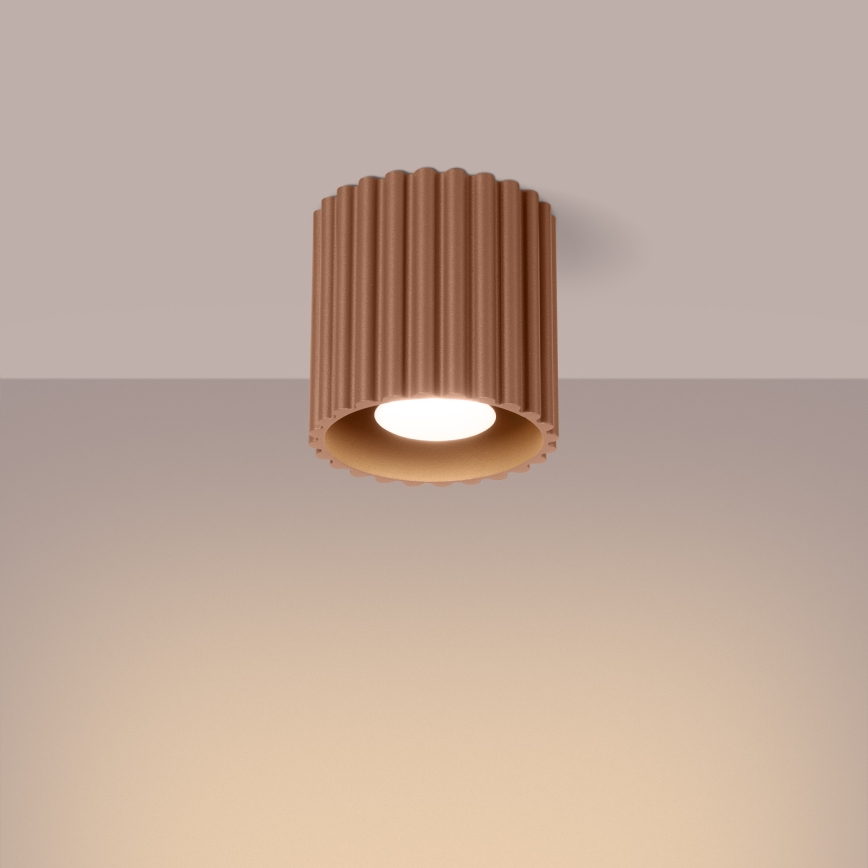 AURA Spotlight 1x GU10/10W/230V, Ø 10 cm, Brown