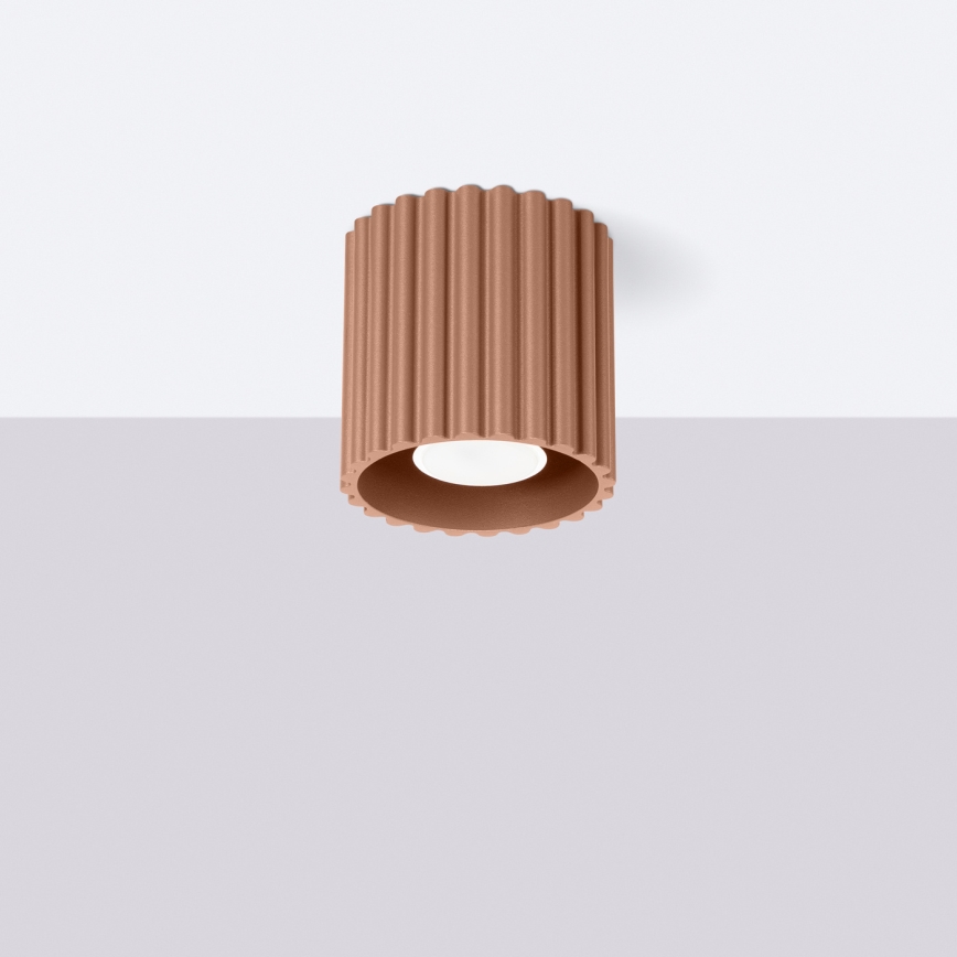 AURA Spotlight 1x GU10/10W/230V, Ø 10 cm, Brown